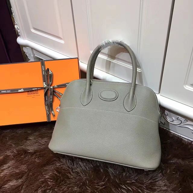 Hermes calfskin medium bolide 31 bag B31 gray