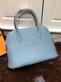 Hermes calfskin medium bolide 31 bag B31 light blue