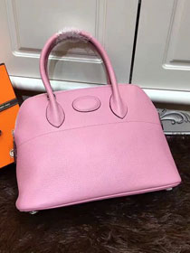 Hermes calfskin medium bolide 31 bag B31 pink