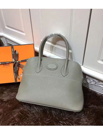 Hermes calfskin small bolide 27 bag B27 gray