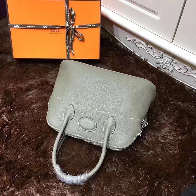 Hermes calfskin small bolide 27 bag B27 gray