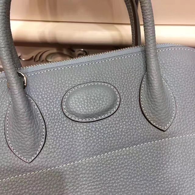 Hermes calfskin small bolide 27 bag B27 light blue