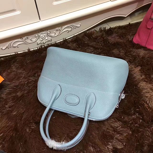 Hermes calfskin small bolide 27 bag B27 light blue