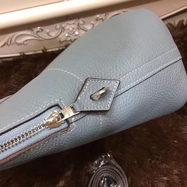 Hermes calfskin small bolide 27 bag B27 light blue