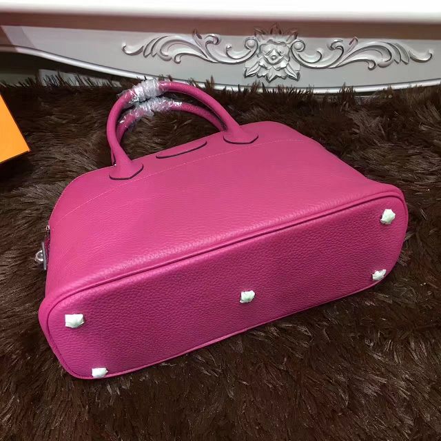 Hermes calfskin small bolide 27 bag B27 rose red