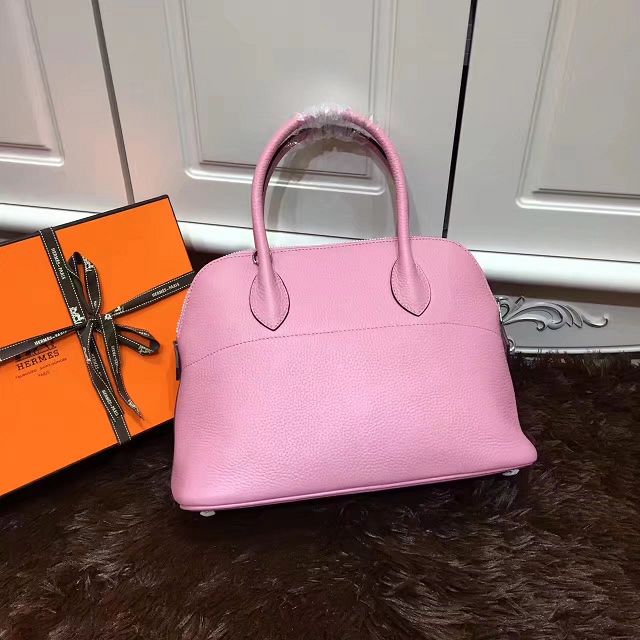 Hermes calfskin small bolide 27 bag B27 pink