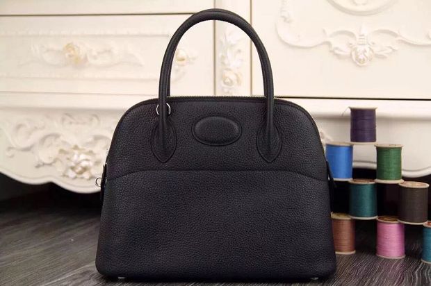 Hermes original togo leather medium bolide 31 bag B031 black