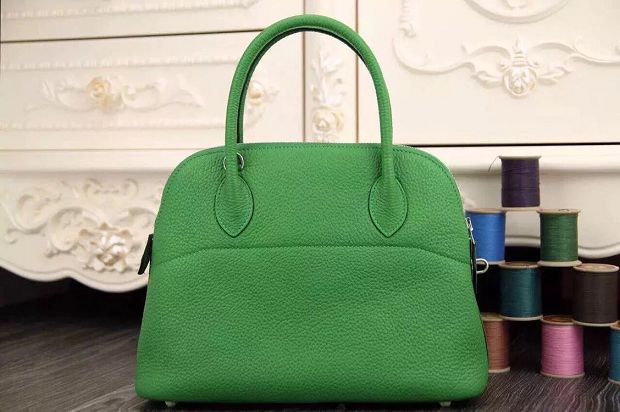 Hermes original togo leather medium bolide 31 bag B031 green