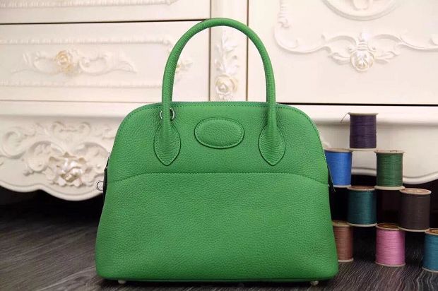 Hermes original togo leather medium bolide 31 bag B031 green