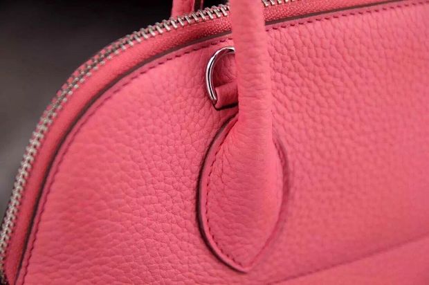 Hermes original togo leather medium bolide 31 bag B031 pink