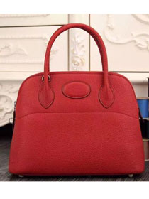 Hermes original togo leather medium bolide 31 bag B031 red