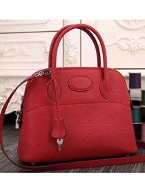 Hermes original togo leather small bolide 27 bag B027 red