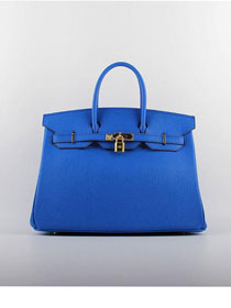 Hermes original togo leather birkin 30 bag H30-1 royal blue