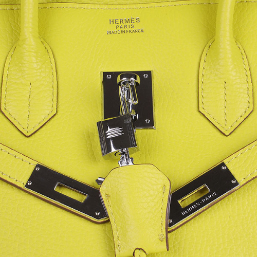 Hermes original togo leather birkin 35 bag H35-1 lemon yellow