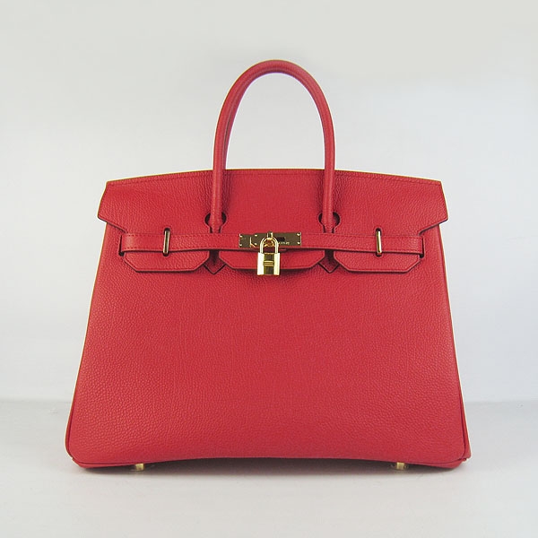 Hermes original togo leather birkin 35 bag H35-1 red