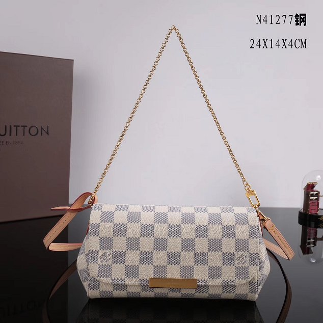 Louis vuitton original damier azur favorite pm N41277 white