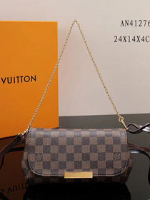 Louis vuitton original damier ebene favorite pm N41276 brown