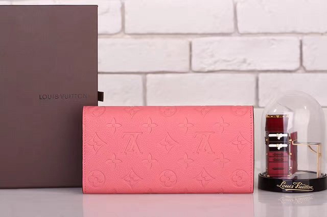 Louis vuitton monogram empreinte emilie wallet m62369 pink