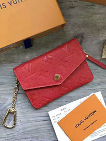 Louis vuitton monogram empreinte key pouch m60634 red