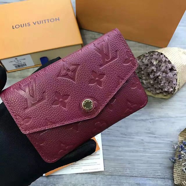 Louis vuitton monogram empreinte key pouch m61247 burgundy