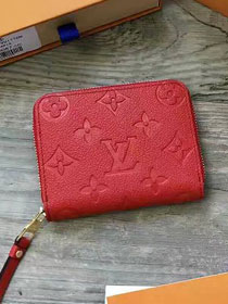 Louis vuitton monogram empreinte zippy coin purse M60740 red