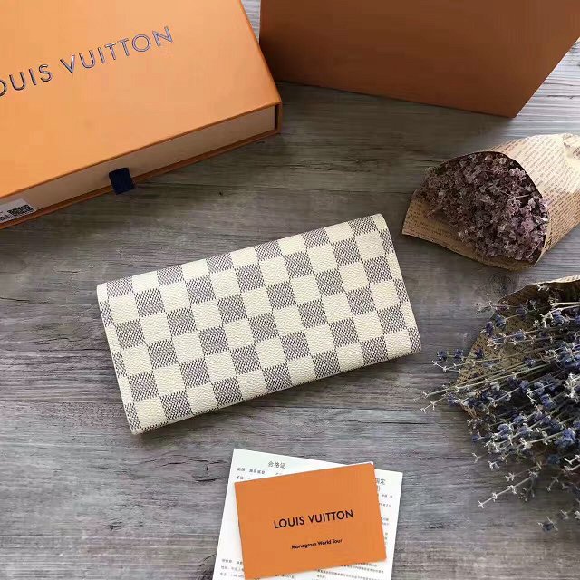 Louis Vuitton damier azur emilie wallet N63546 