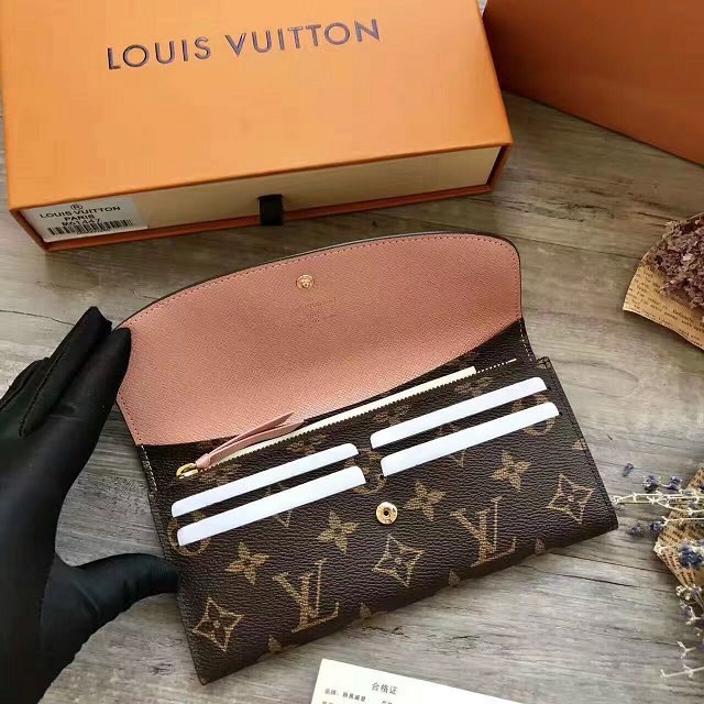 Louis Vuitton monogram canvas emilie wallet M61289 nude