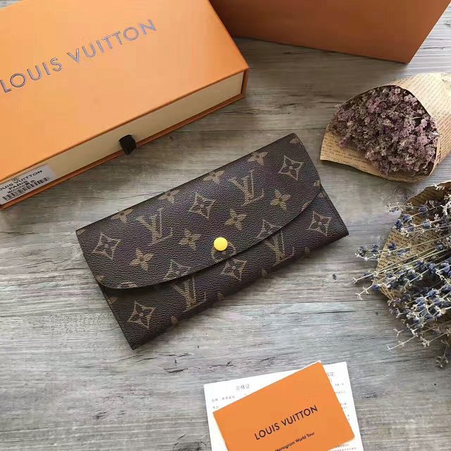 Louis Vuitton monogram canvas emilie wallet m64301 yellow