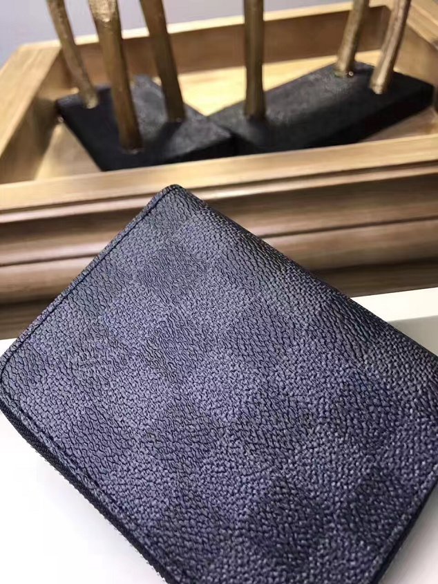 Louis vuitton damier ebene zippy coin purse M63070 black