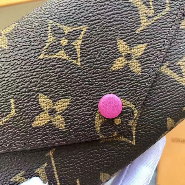 Louis vuitton monogram canvas victorine wallet M41938 rose red