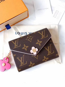 Louis vuitton monogram canvas coin purse M64203 rose red