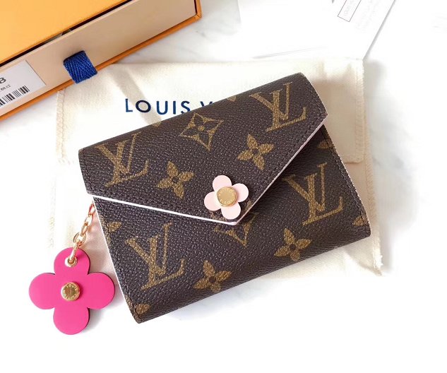 Louis vuitton monogram canvas coin purse M64203 rose red