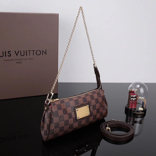 Louis vuitton damier ebene eva clutch purse N55213