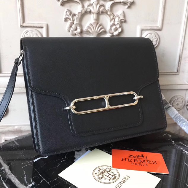 Hermes original swift leather roulis bag R018 black