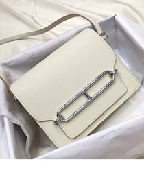 Hermes original swift leather roulis bag R018 white