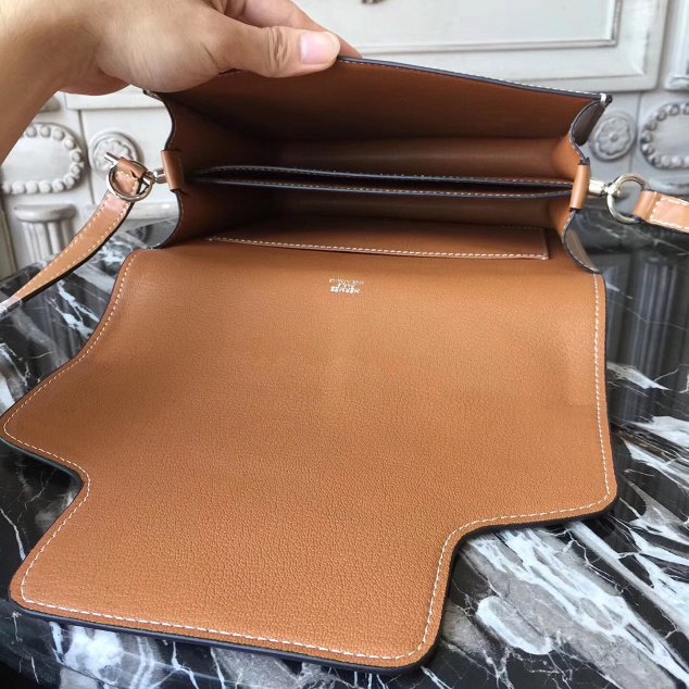 Hermes original swift leather roulis bag R018 caramel