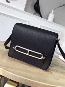 Hermes original evercolor leather roulis bag R18 black