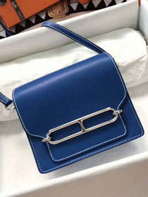 Hermes original evercolor leather roulis bag R18 blue