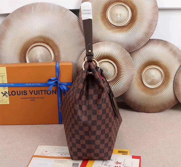 2018 louis vuitton original damier ebene graceful hobo mm N44045