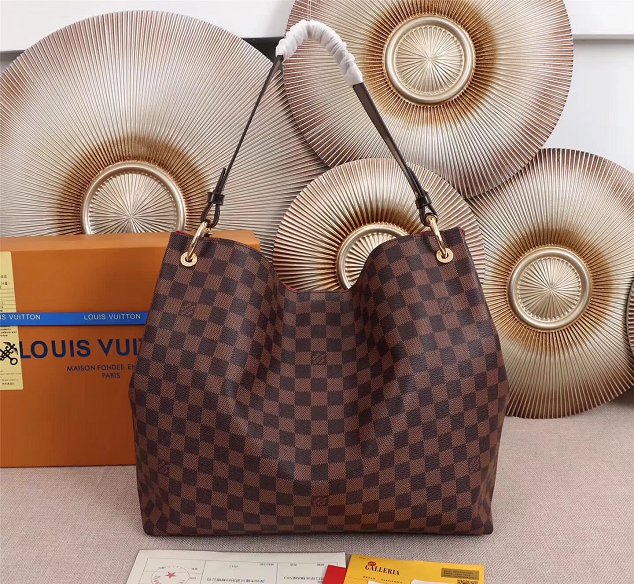 2018 louis vuitton original damier ebene graceful hobo mm N44045