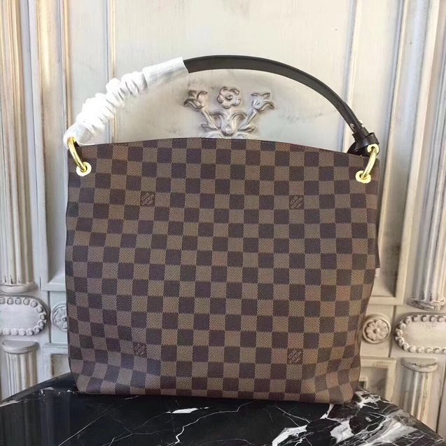 2018 louis vuitton original damier ebene graceful hobo pm N44044