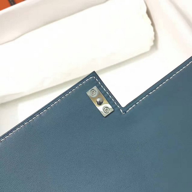 Hermes original epsom leather verrou chaine bag V23 light blue