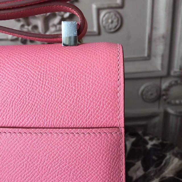 Hermes original epsom leather verrou chaine bag V23 pink