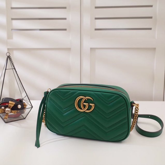 GG armont original calfskin small shoulder bag 447632 green