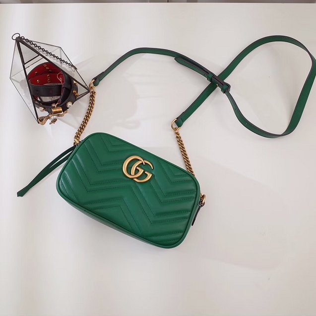 GG armont original calfskin small shoulder bag 447632 green