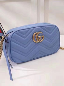 GG armont original calfskin small shoulder bag 447632 blue