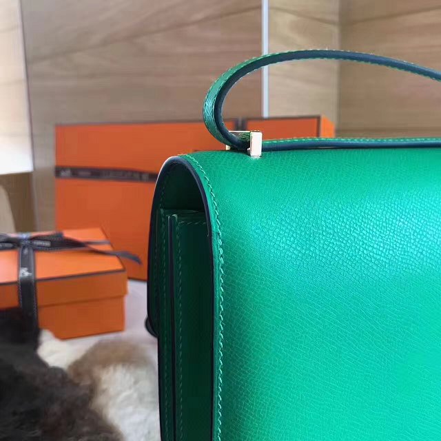 Hermes original epsom leather constance bag C23 green