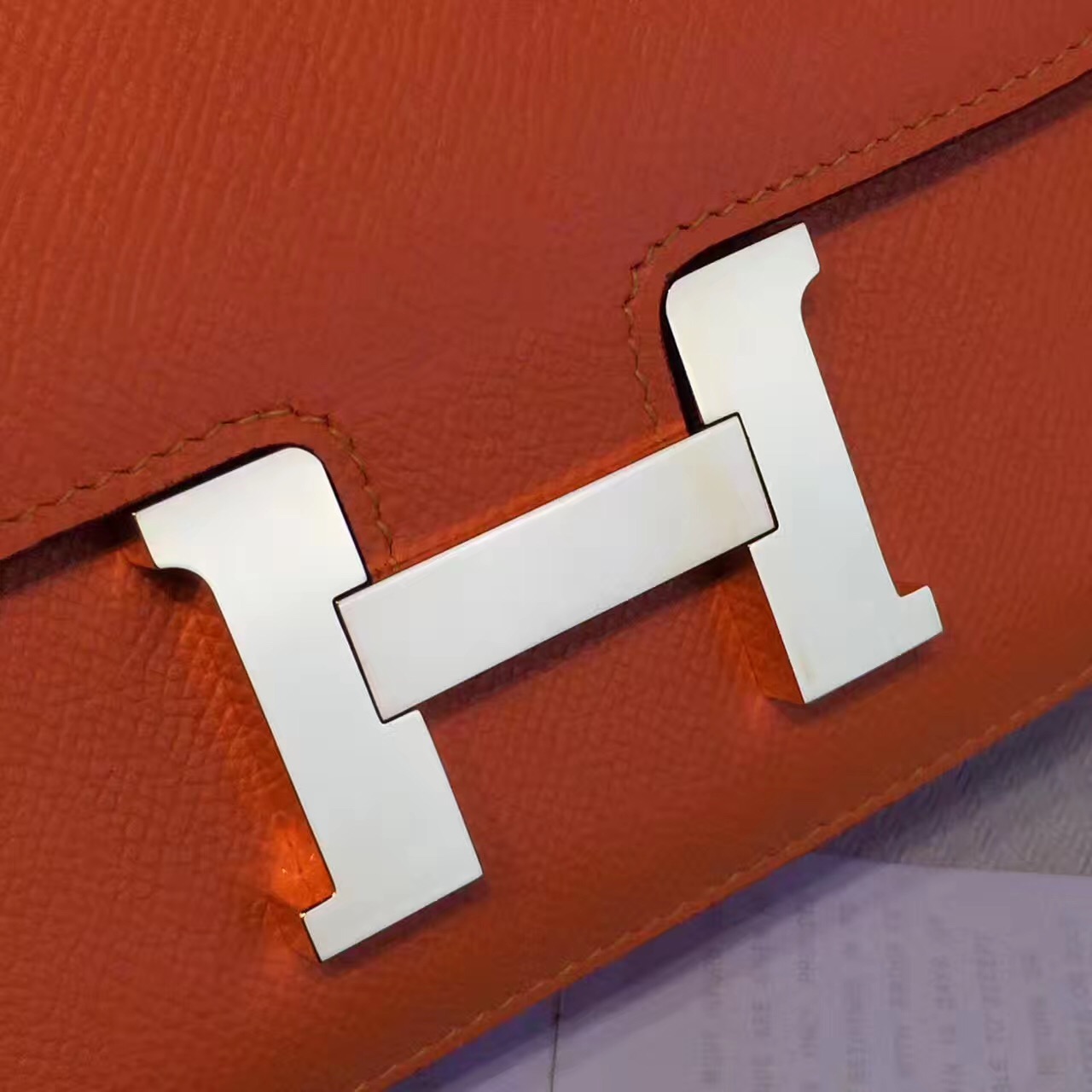 Hermes original epsom leather constance bag C23 orange