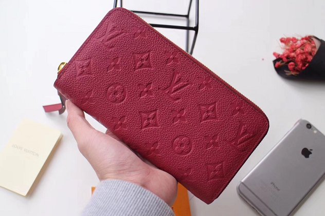 Louis vuitton monogram empreinte zippy wallet M61865 bordeaux