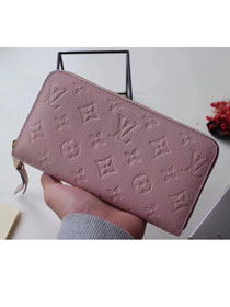 Louis vuitton monogram empreinte zippy wallet M64089 pink